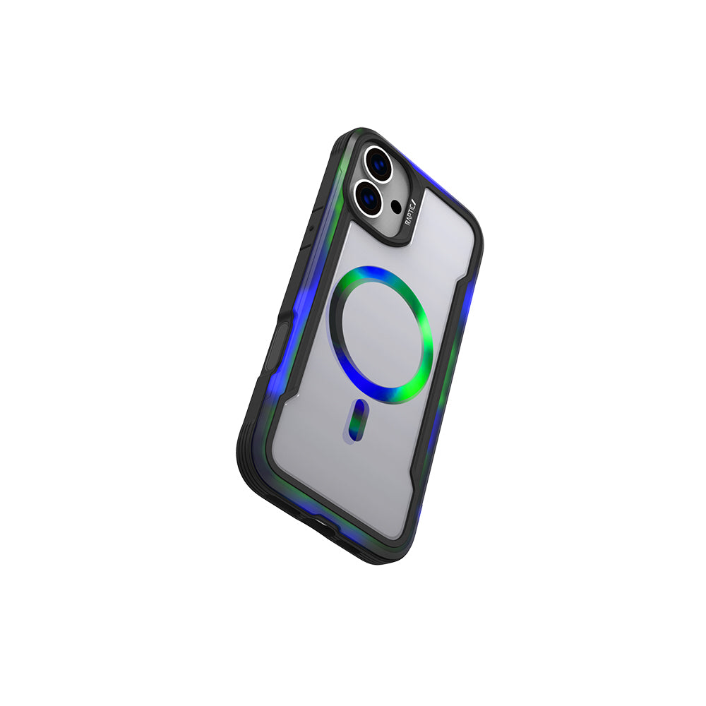 Apple iPhone 16 Kılıf Magsafe Şarj Özellikli Airbagli Raptic Shield 2.0 Serisi Şeffaf Arka Yüzey Kapak Beyaz