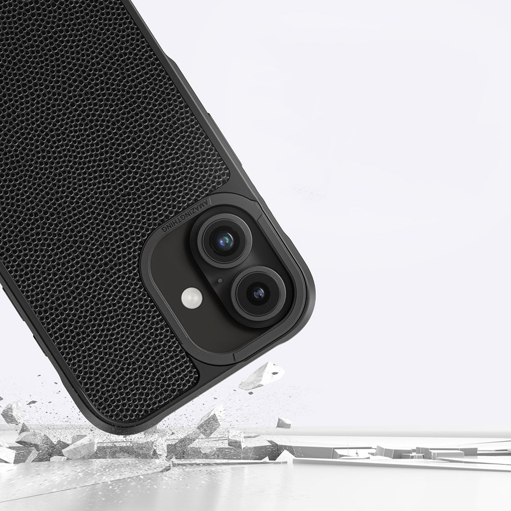 Apple iPhone 16 Kılıf Magsafe Şarj Özellikli Amazingthing Glamour Serisi Kapak Siyah