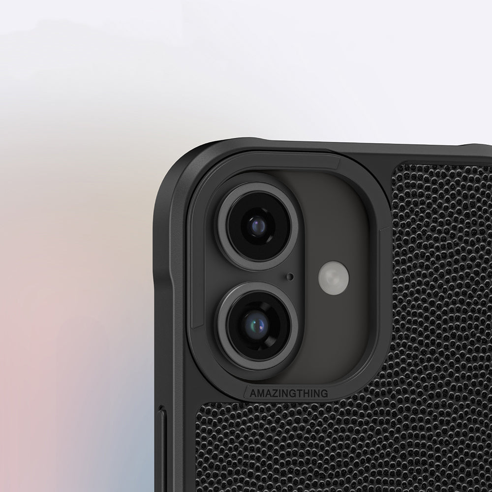 Apple iPhone 16 Kılıf Magsafe Şarj Özellikli Amazingthing Glamour Serisi Kapak Siyah