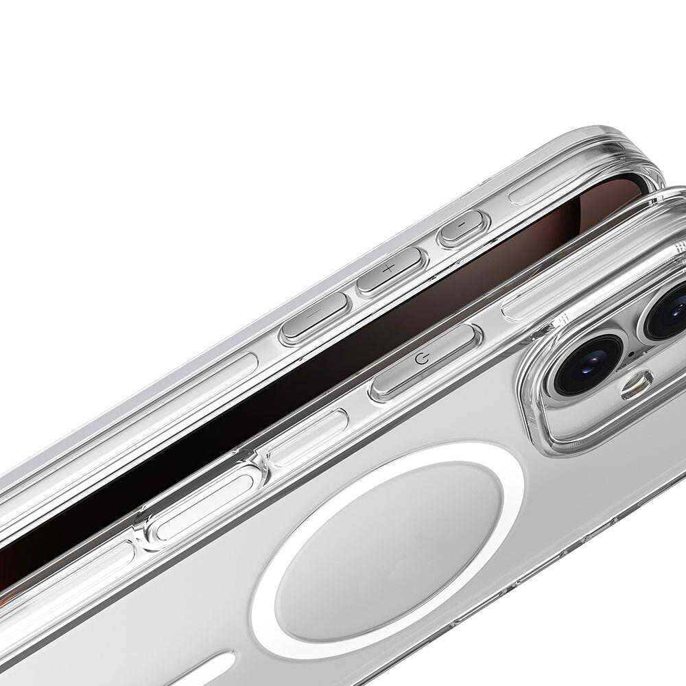 Apple iPhone 16 Kılıf M-safe Şarj Özellikli Kamera Korumalı Zore Kripto Kapak Şeffaf