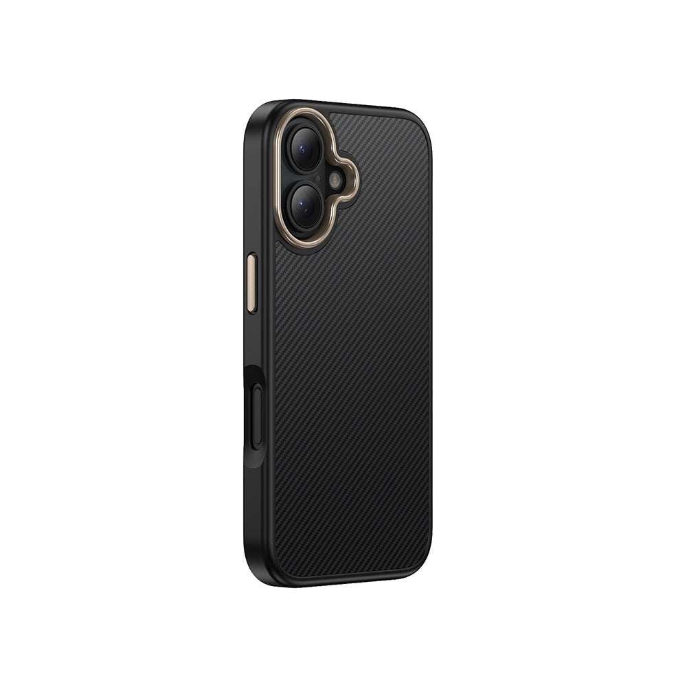 Apple iPhone 16 Kılıf M-safe Şarj Özellikli Karbon Fiber Görünümlü Zore Antina Kapak Mavi