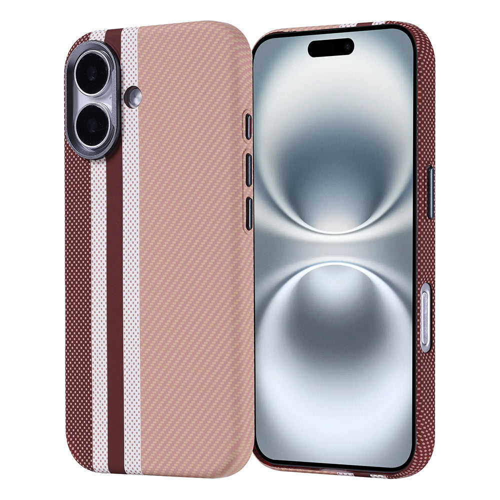 Apple iPhone 16 Kılıf M-safe Şarj Özellikli Karbon Fiber Görünümlü Zore Nekst Kapak Siyah