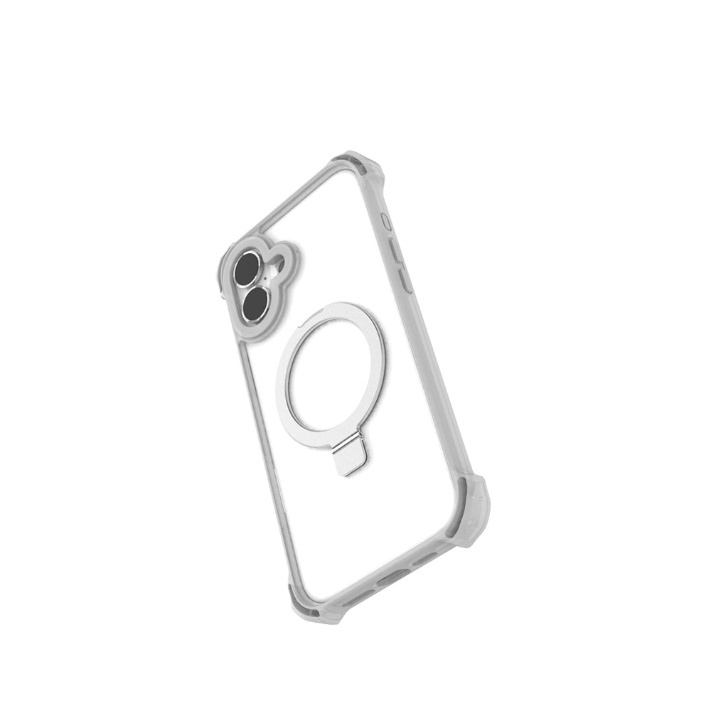 Apple iPhone 16 Kılıf Magsafe Şarj Özellikli Raptic Dual Serisi Şeffaf Standlı Kapak Şeffaf