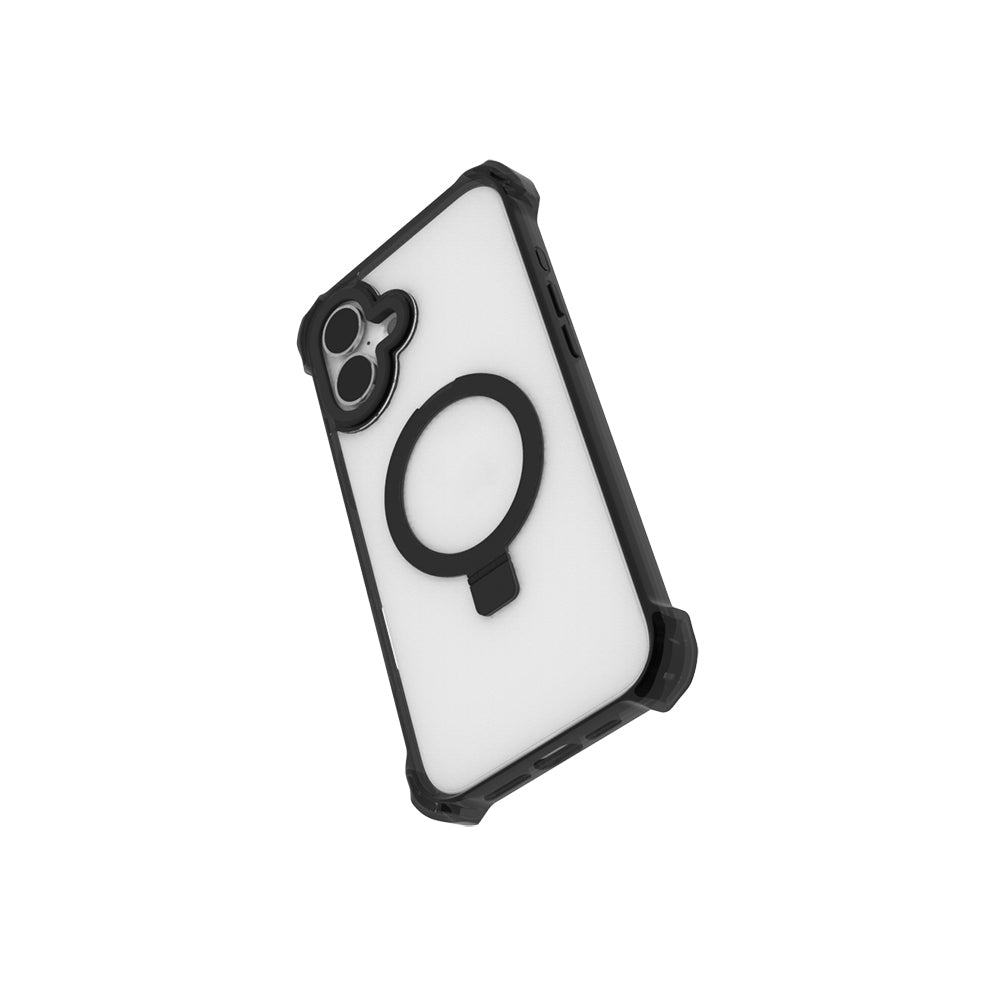 Apple iPhone 16 Kılıf Magsafe Şarj Özellikli Raptic Dual Serisi Şeffaf Standlı Kapak Şeffaf