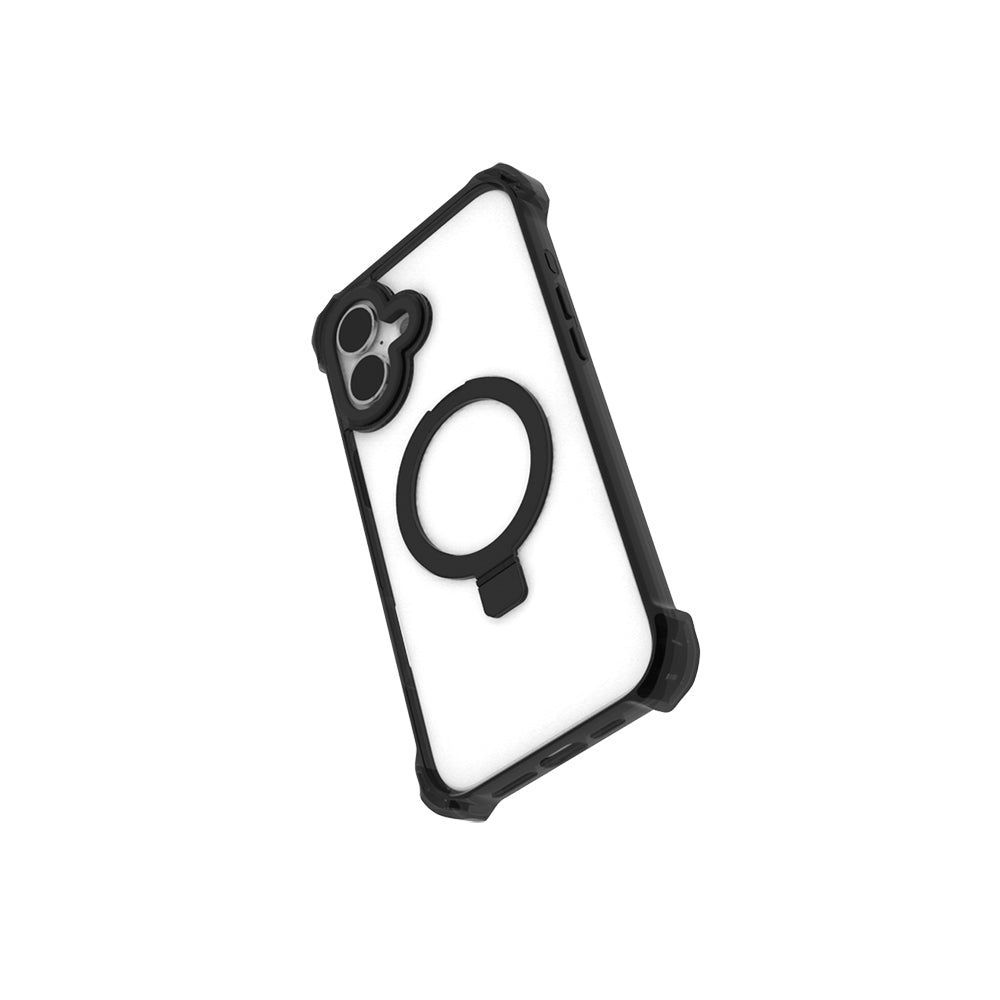 Apple iPhone 16 Kılıf Magsafe Şarj Özellikli Raptic Dual Serisi Şeffaf Standlı Kapak Şeffaf