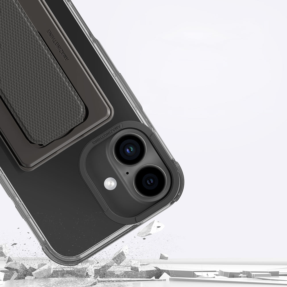 Apple iPhone 16 Kılıf Magsafe Şarj Özellikli Standlı Set Amazingthing Omni Adventure Serisi Kapak Siyah