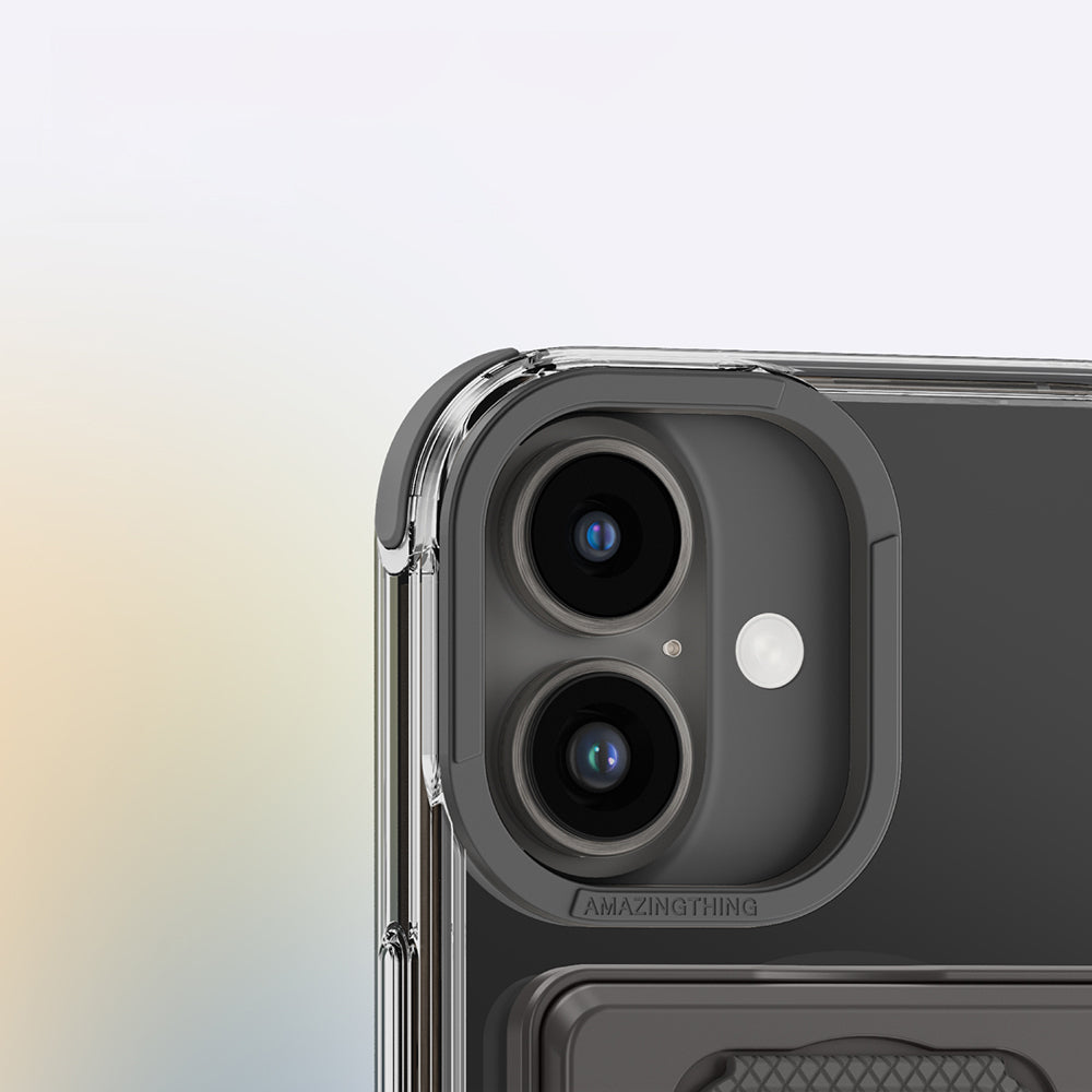 Apple iPhone 16 Kılıf Magsafe Şarj Özellikli Standlı Set Amazingthing Omni Adventure Serisi Kapak Siyah