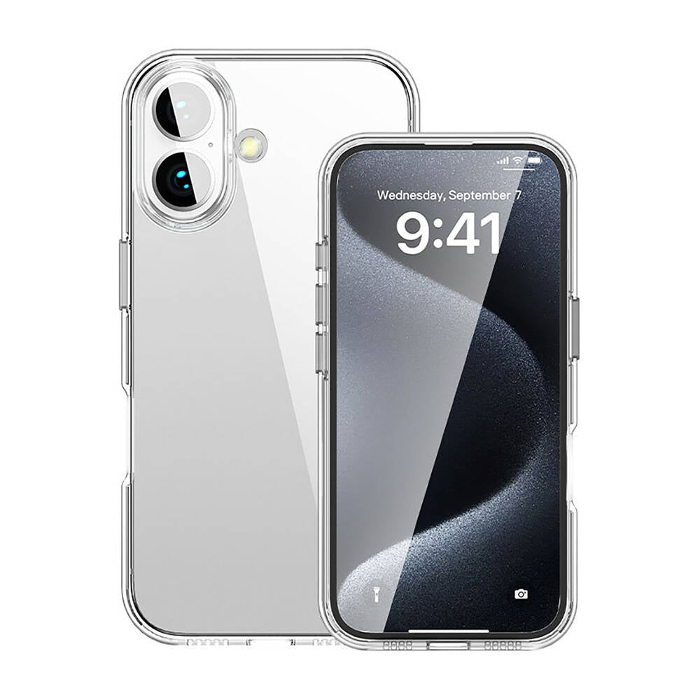 Apple iPhone 16 Kılıf Magsafe Şarj Özellikli Transparan Sert PC Wlons Pita Kapak Şeffaf