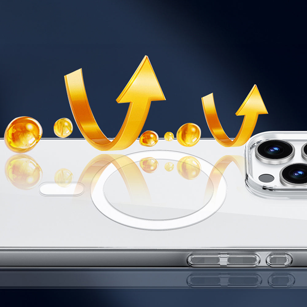 Apple iPhone 16 Kılıf Magsafe Şarj Özellikli Wiwu YXK-207 Invisible Pro Sert PC Kapak Şeffaf