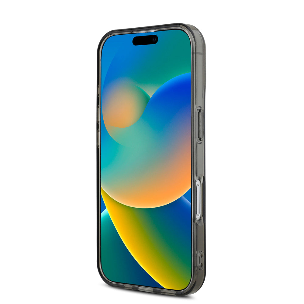 Apple iPhone 16 Kılıf Mercedes Benz Orjinal Lisanslı Magsafe Şarj Özellikli Saydam Yüzey Silver Ring Kapak Siyah