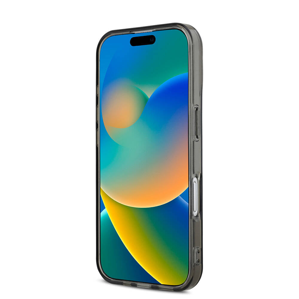 Apple iPhone 16 Kılıf Mercedes Benz Orjinal Lisanslı Magsafe Şarj Özellikli Yıldız Desenli Transparan Kapak Siyah