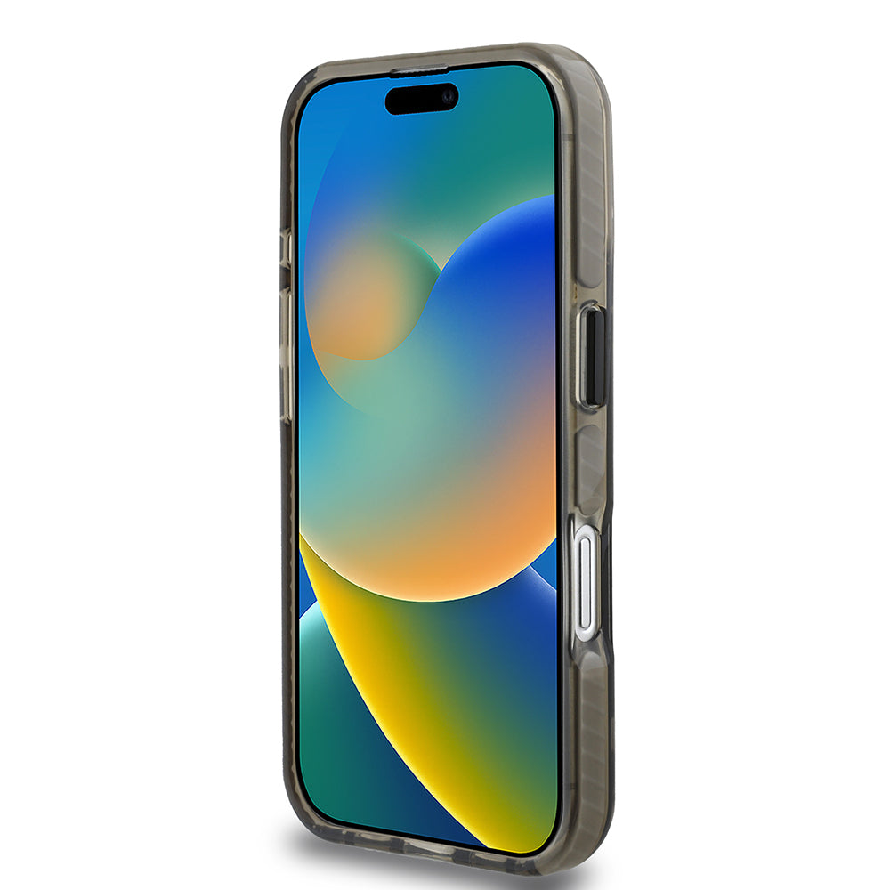 Apple iPhone 16 Kılıf TUMI Orjinal Lisanslı Magsafe Şarj Özellikli Airbagli Transparan Kapak Siyah