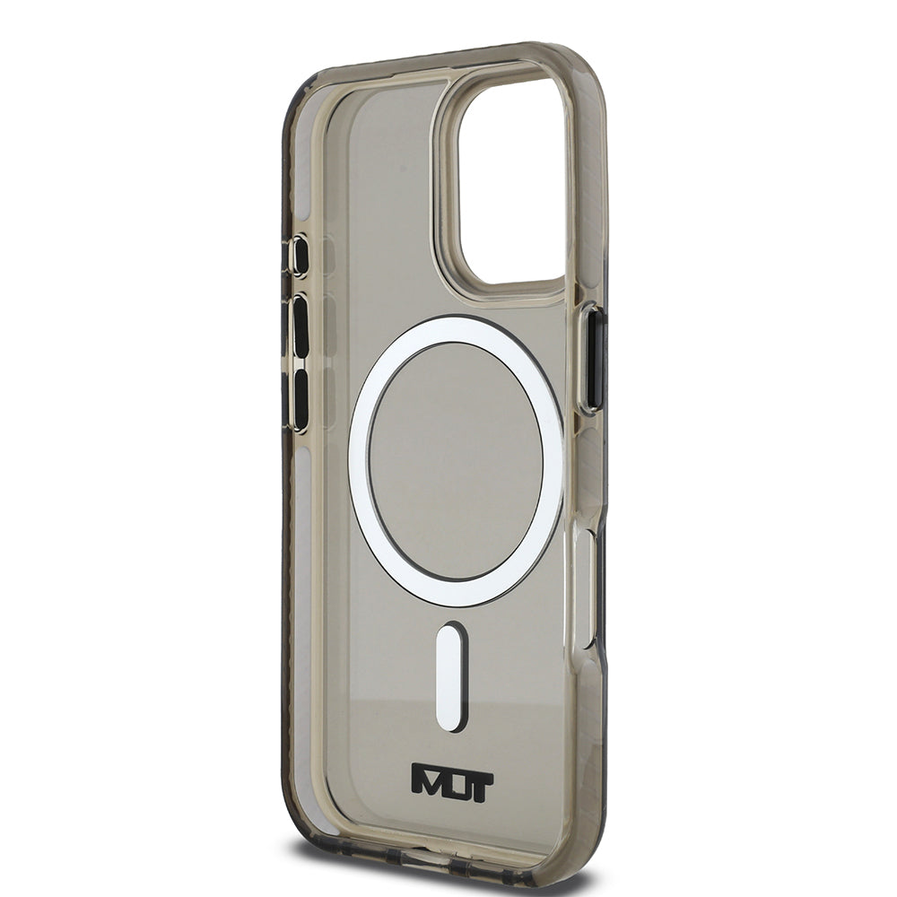 Apple iPhone 16 Kılıf TUMI Orjinal Lisanslı Magsafe Şarj Özellikli Airbagli Transparan Kapak Siyah