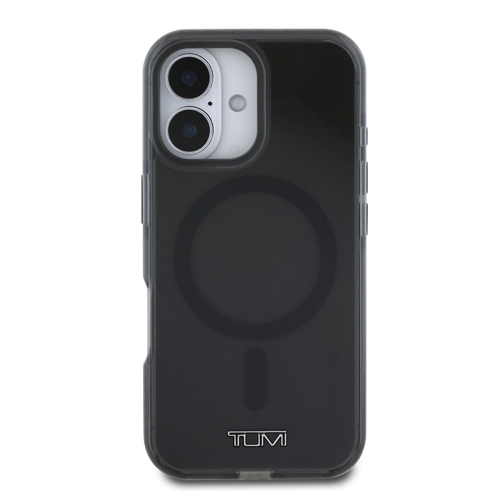 Apple iPhone 16 Kılıf TUMI Orjinal Lisanslı Magsafe Şarj Özellikli Airbagli Transparan Kapak Siyah
