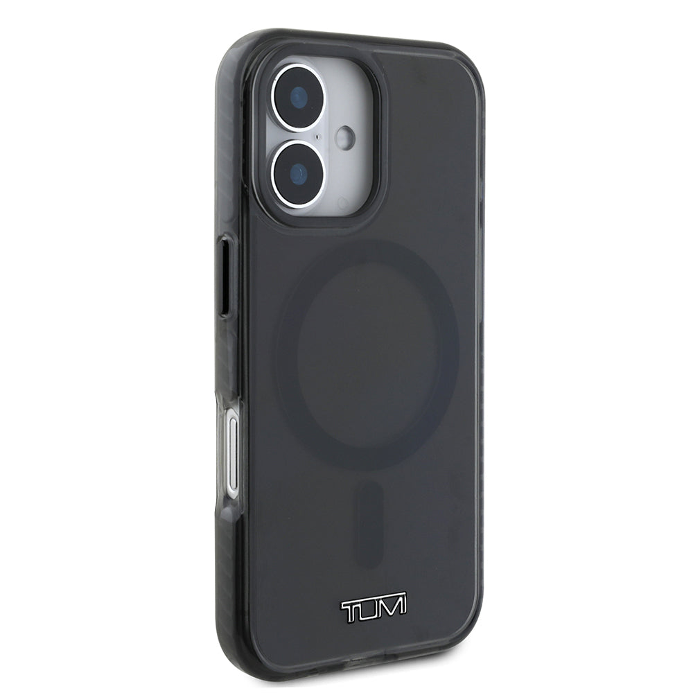 Apple iPhone 16 Kılıf TUMI Orjinal Lisanslı Magsafe Şarj Özellikli Airbagli Transparan Kapak Siyah