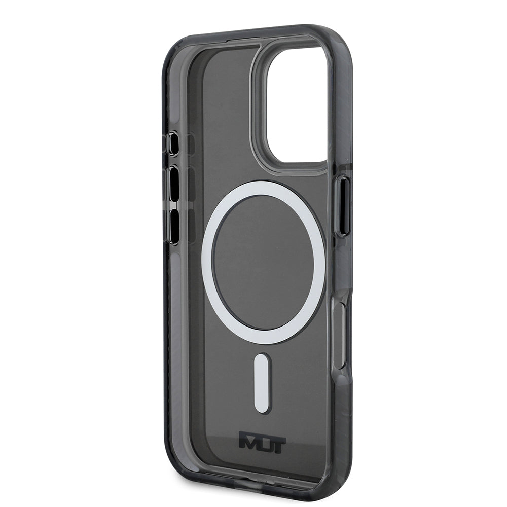 Apple iPhone 16 Kılıf TUMI Orjinal Lisanslı Magsafe Şarj Özellikli Airbagli Transparan Kapak Siyah