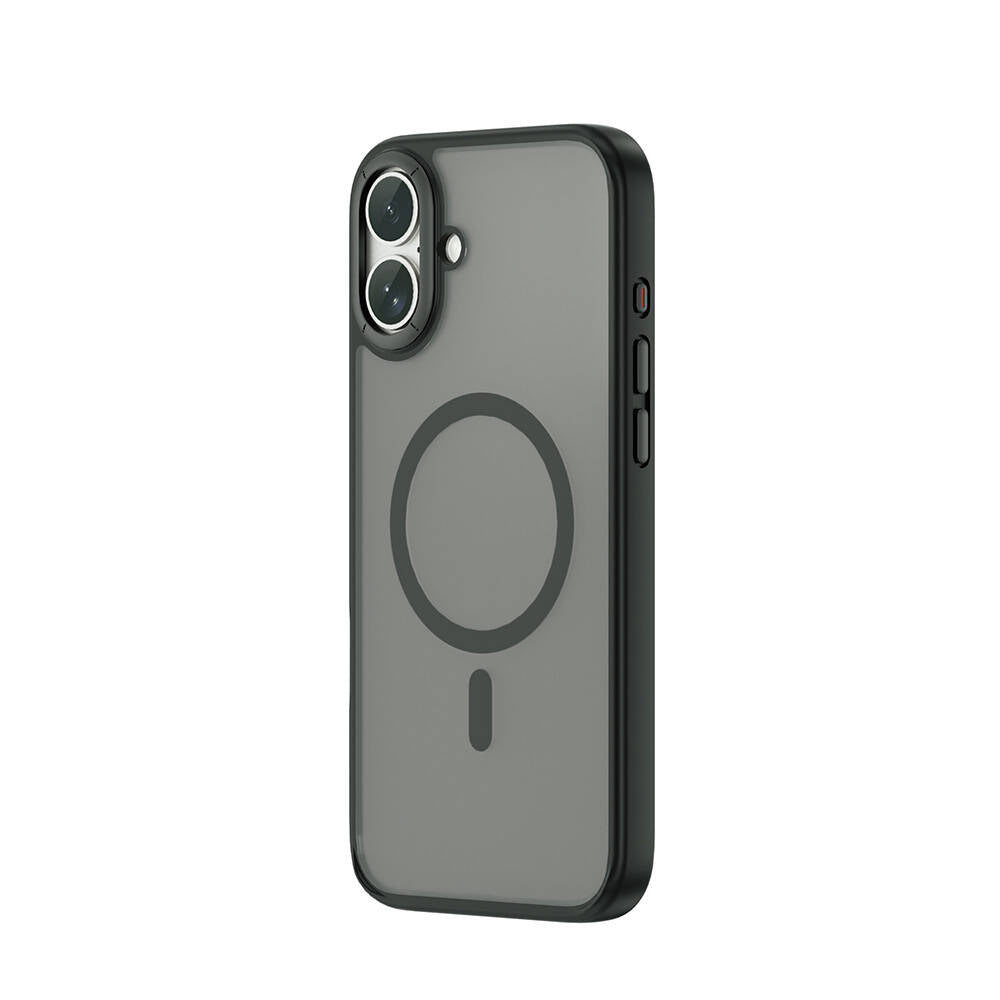 Apple iPhone 16 Kılıf Wiwu FGG-012 ArmorPro Serisi Magsafe Şarj Özellikli Parmak İzi Bırakmayan Kılıf Siyah