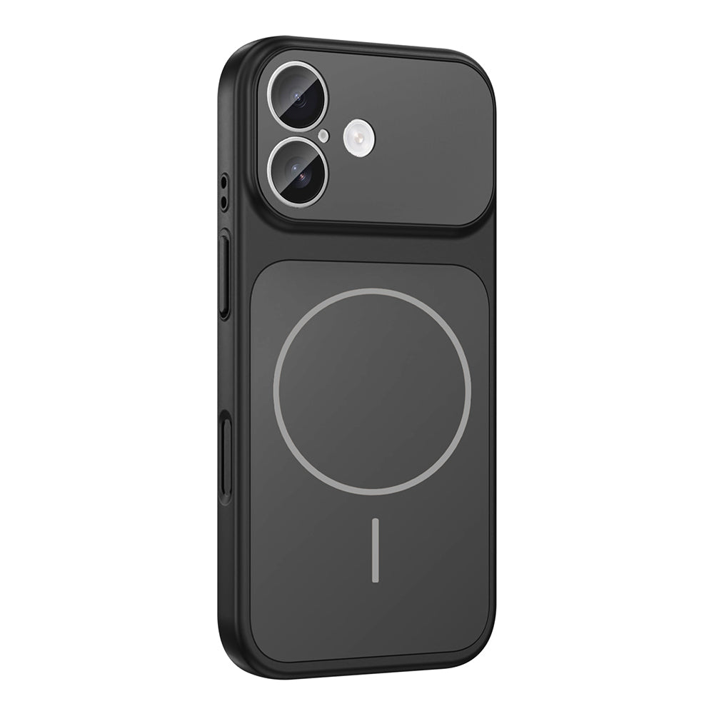 Apple iPhone 16 Kılıf Zore M-Safe Şarj Özellikli Kamera Korumalı Formen Kapak Siyah