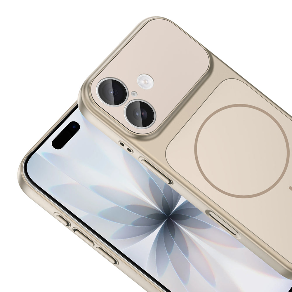 Apple iPhone 16 Kılıf Zore M-Safe Şarj Özellikli Kamera Korumalı Formen Kapak Mavi