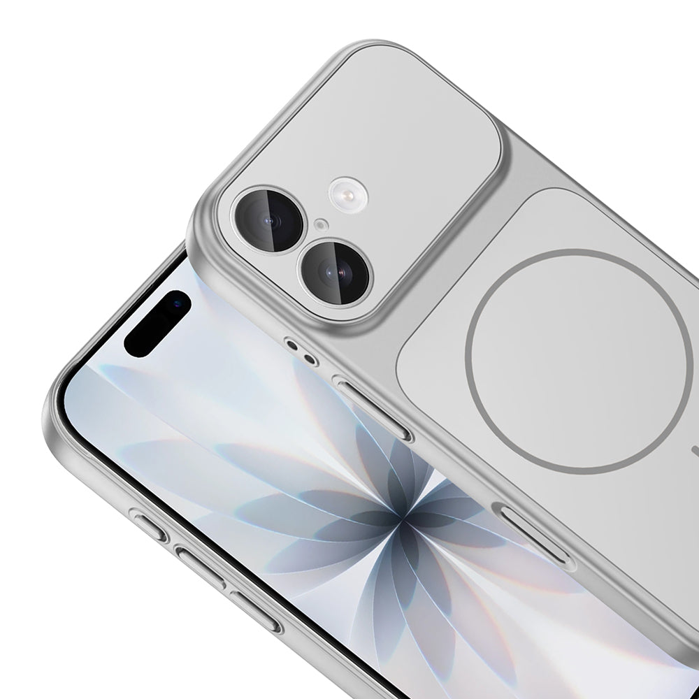 Apple iPhone 16 Kılıf Zore M-Safe Şarj Özellikli Kamera Korumalı Formen Kapak Gold