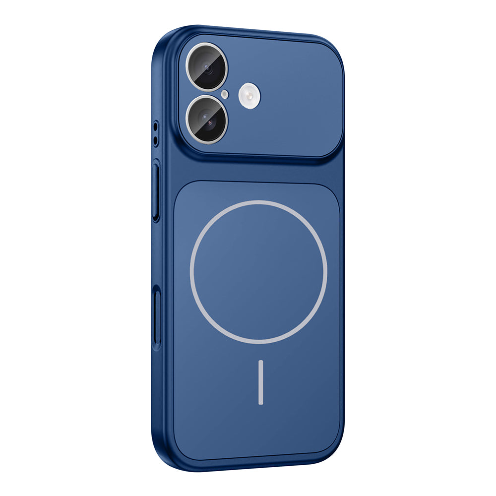 Apple iPhone 16 Kılıf Zore M-Safe Şarj Özellikli Kamera Korumalı Formen Kapak Gümüş