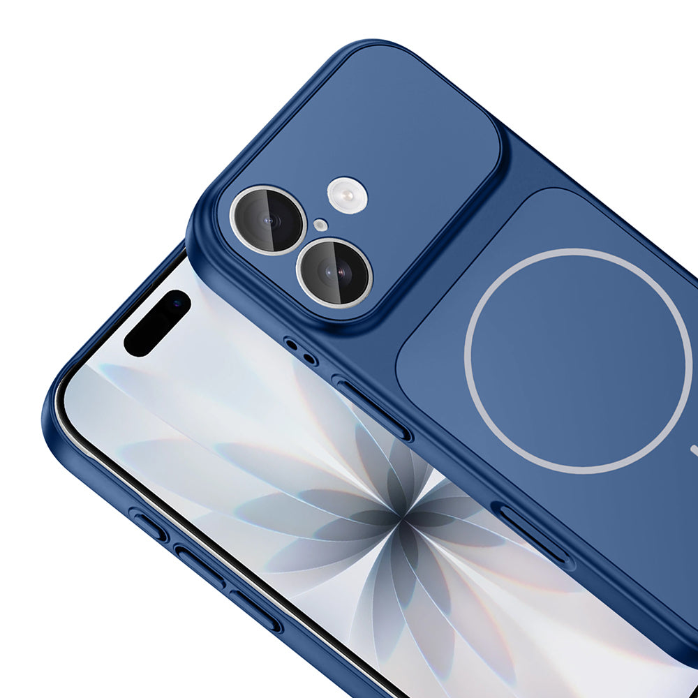 Apple iPhone 16 Kılıf Zore M-Safe Şarj Özellikli Kamera Korumalı Formen Kapak Turuncu