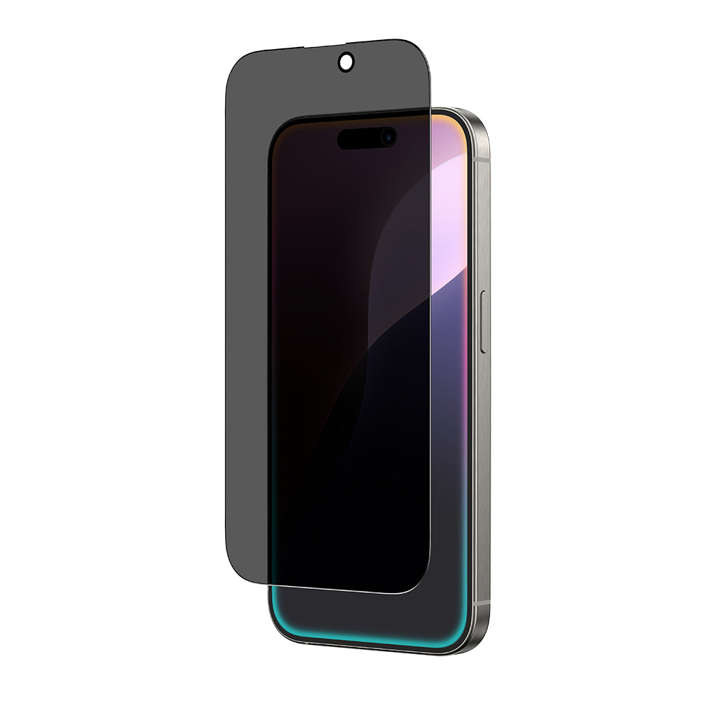 Apple iPhone 16 Plus Amazingthing Radix Privacy Parmak İzi Bırakmayan Temperli Cam Ekran Koruyucu Siyah