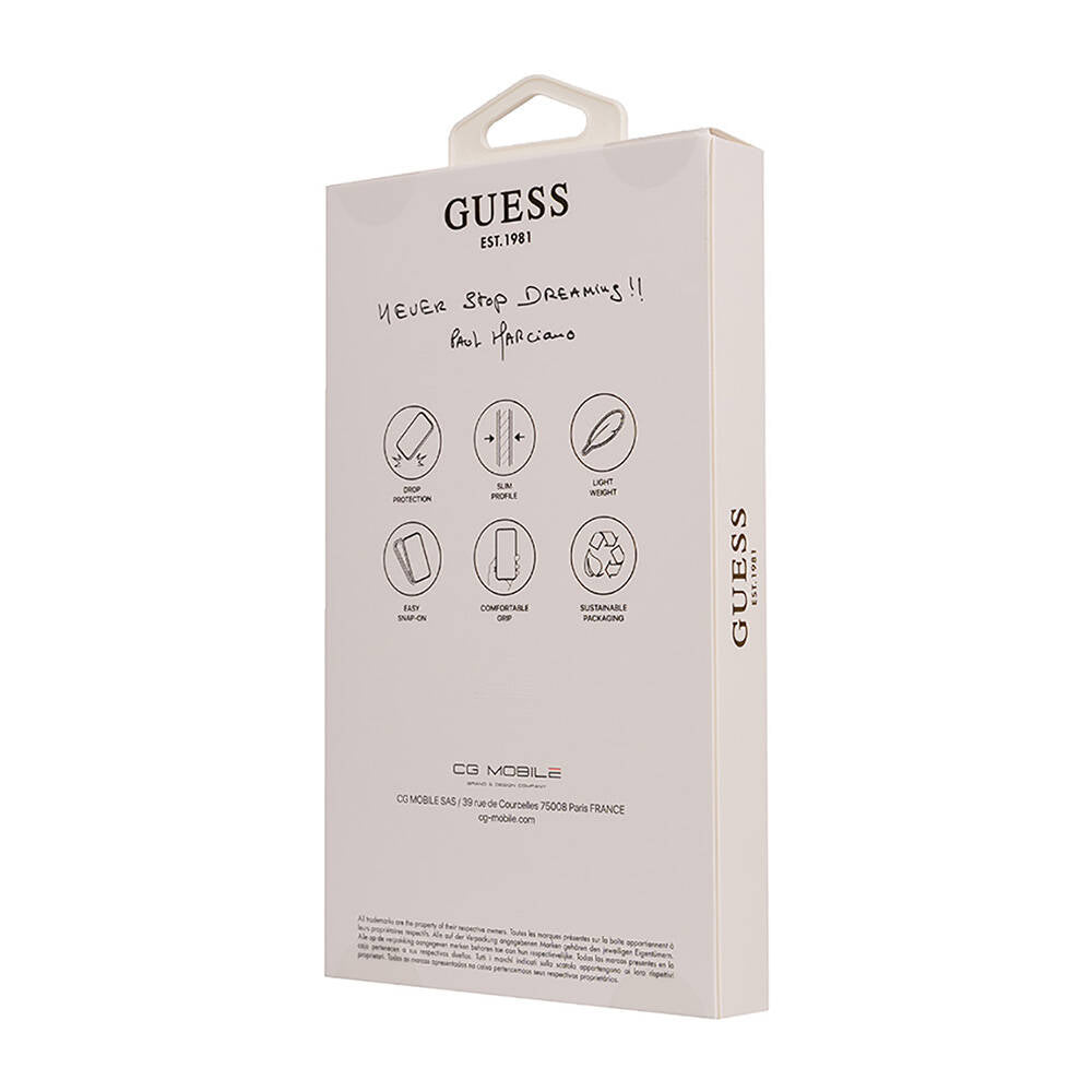 Apple iPhone 16 Plus Kılıf Guess Orjinal Lisanslı Big Love Guess Kapak Kahverengi