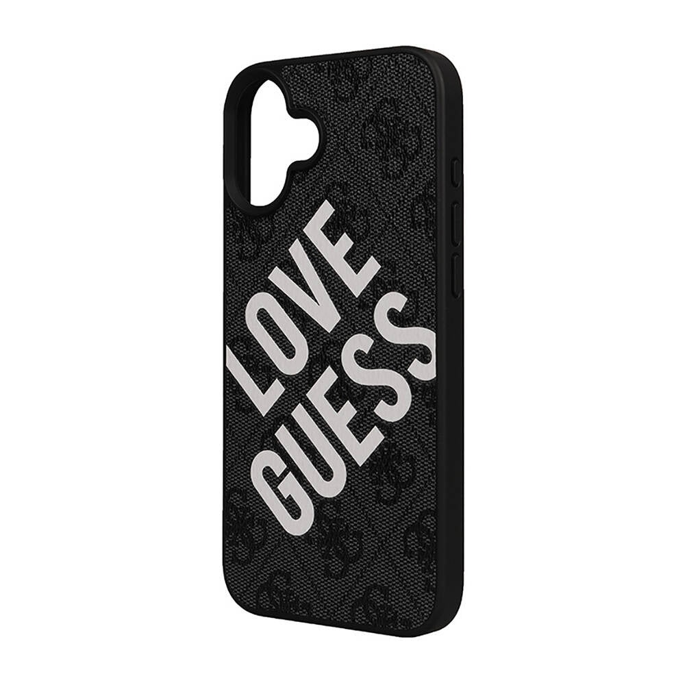 Apple iPhone 16 Plus Kılıf Guess Orjinal Lisanslı Big Love Guess Kapak Kahverengi