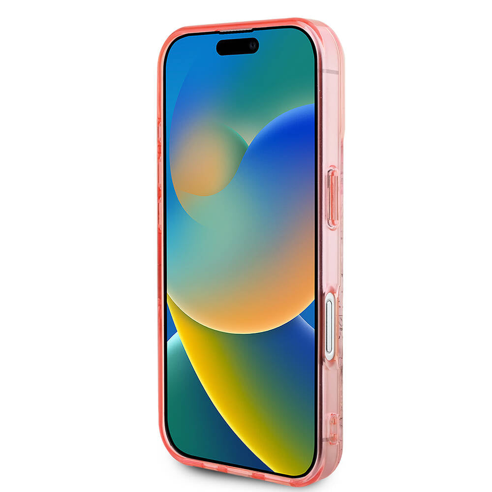 Apple iPhone 16 Plus Kılıf Guess Orjinal Lisanslı Magsafe Şarj Özellikli IML Baskılı Yazı Logolu Flower Tonal Circle Kapak Yeşil