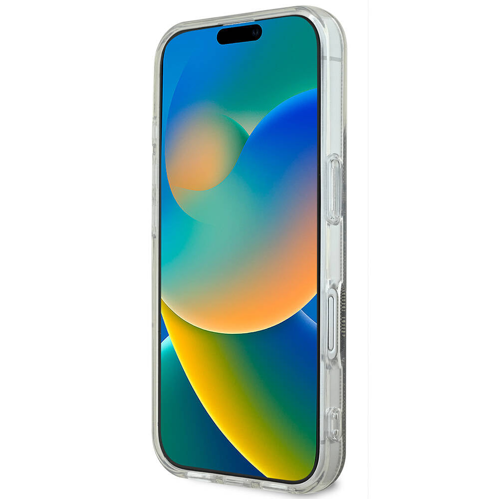 Apple iPhone 16 Plus Kılıf Guess Orjinal Lisanslı Magsafe Şarj Özellikli Yazı Logolu 4G Desenli Kapak Pembe