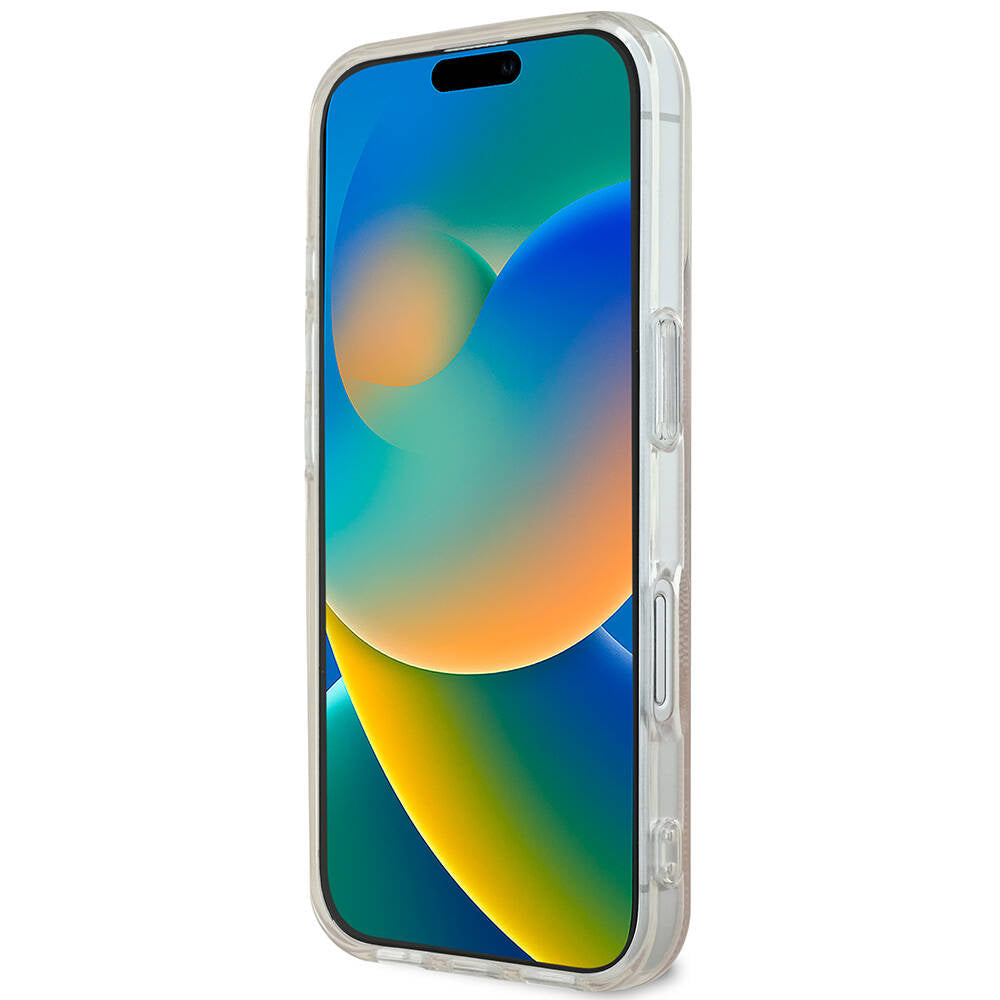 Apple iPhone 16 Plus Kılıf Guess Orjinal Lisanslı Magsafe Şarj Özellikli Yazı Logolu 4G Desenli Kapak Siyah