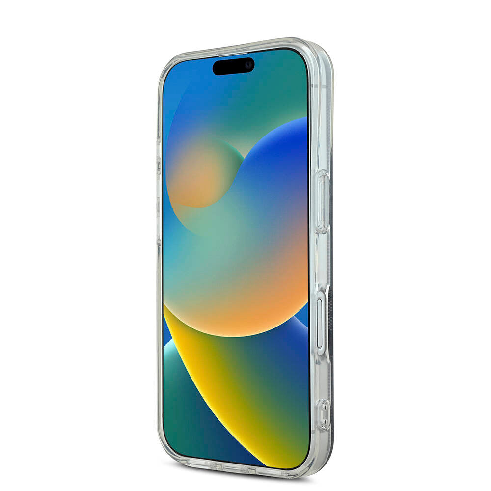 Apple iPhone 16 Plus Kılıf Guess Orjinal Lisanslı Magsafe Şarj Özellikli Yazı Logolu 4G Desenli Kapak Siyah