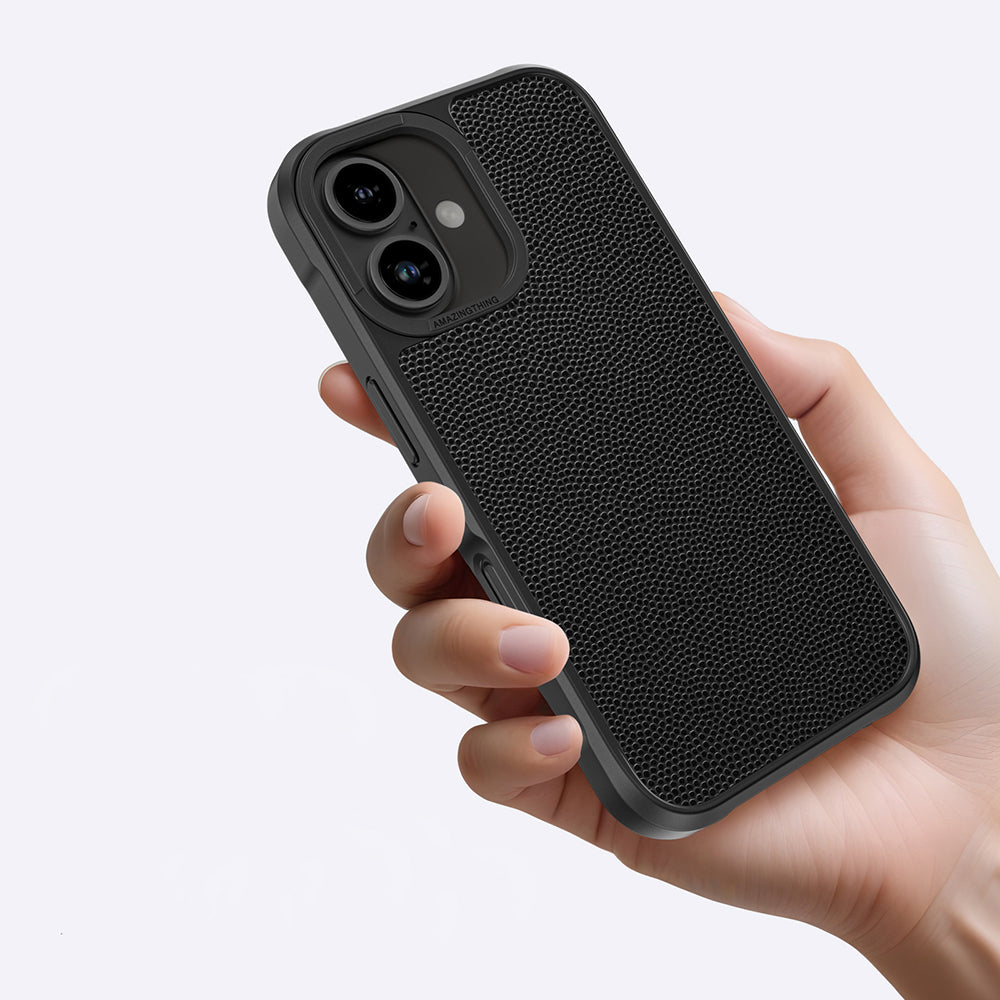 Apple iPhone 16 Plus Kılıf Magsafe Şarj Özellikli Amazingthing Glamour Serisi Kapak Siyah