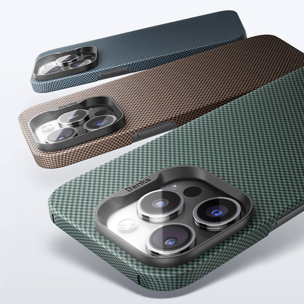 Apple iPhone 16 Plus Kılıf Magsafe Şarj Özellikli Benks ArmorTint Serisi ArmorAir Kevlar Kapak Mavi