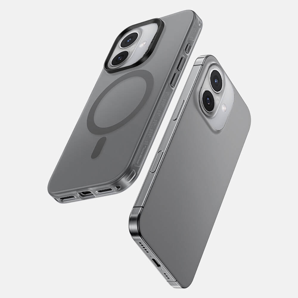 Apple iPhone 16 Plus Kılıf Magsafe Şarj Özellikli Benks Lucid Armor Kapak Titanyum-Gri