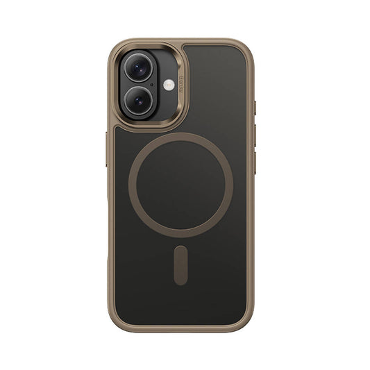 Apple iPhone 16 Plus Kılıf Magsafe Şarj Özellikli Benks Mist Protective Kapak Titanyum-Gold