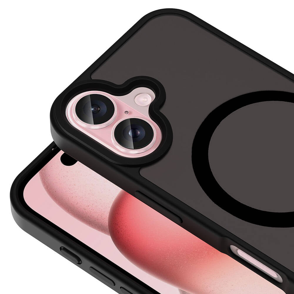 Apple iPhone 16 Plus Kılıf M-safe Şarj Özellikli Mat Arka Yüzey Zore Sio Kapak Mavi