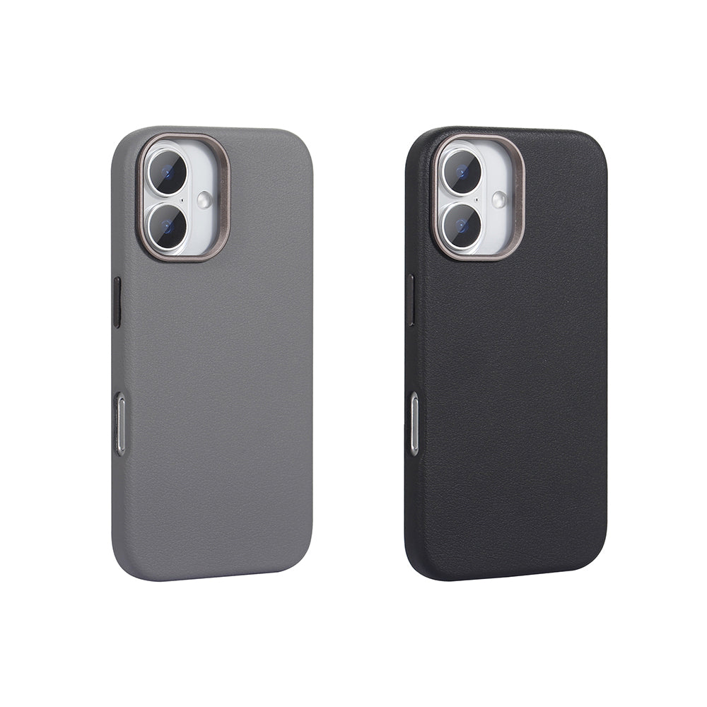 Apple iPhone 16 Plus Kılıf M-safe Şarj Özellikli PU Deri Zore Adora Kapak Siyah