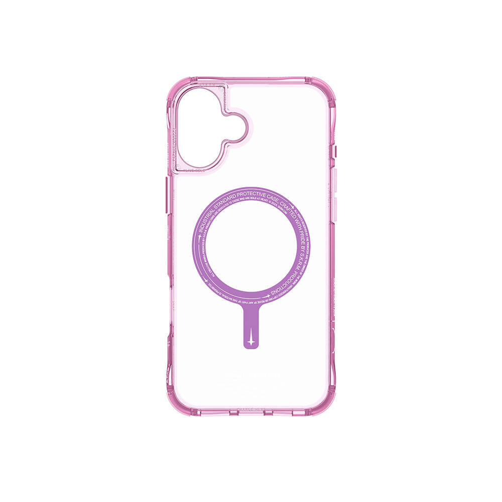 Apple iPhone 16 Plus Kılıf Magsafe Şarj Özellikli Şeffaf Airbag Tasarımlı Skinarma Saido Kapak Siyah