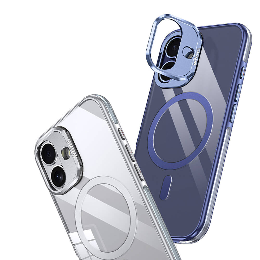 Apple iPhone 16 Plus Kılıf Magsafe Şarj Özellikli Wlons Standlı Efsane Kapak Siyah