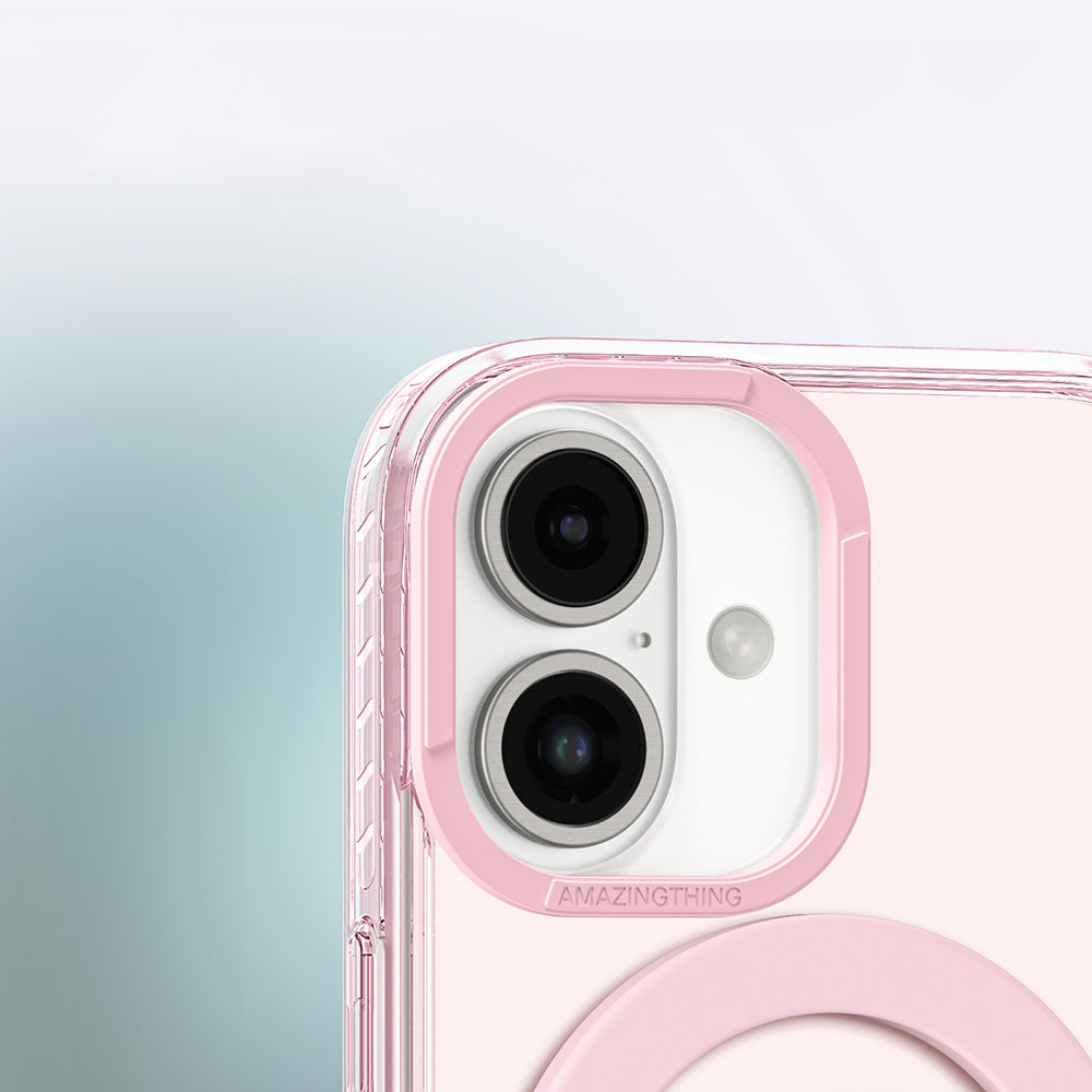 Apple iPhone 16 Plus Kılıf Magsafe Şarj Özellikli Yüzük Standlı Amazingthing Titan Pro Serisi Kapak Siyah