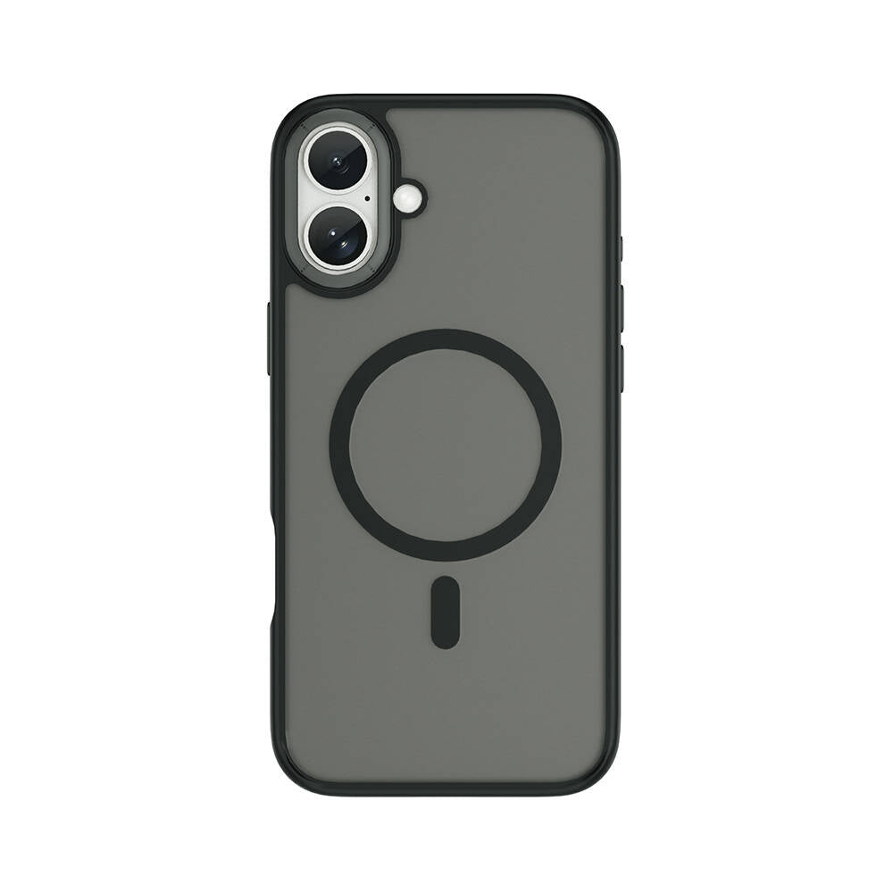 Apple iPhone 16 Plus Kılıf Wiwu FGG-012 ArmorPro Serisi Magsafe Şarj Özellikli Parmak İzi Bırakmayan Kılıf Gri