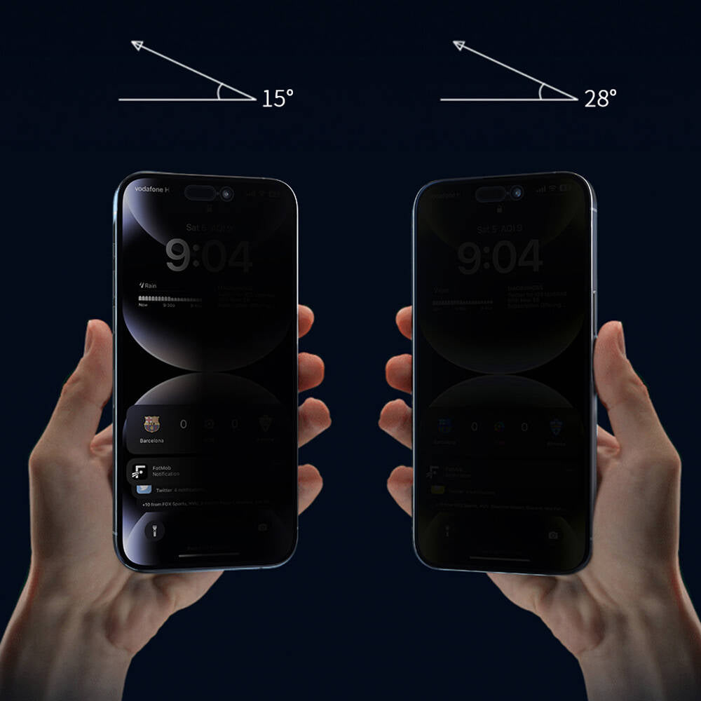 Apple iPhone 16 Plus Wiwu GT-015 Çok Katmanlı Temperli iPrivacy Cam Ekran Koruyucu 10'lu Paket Siyah