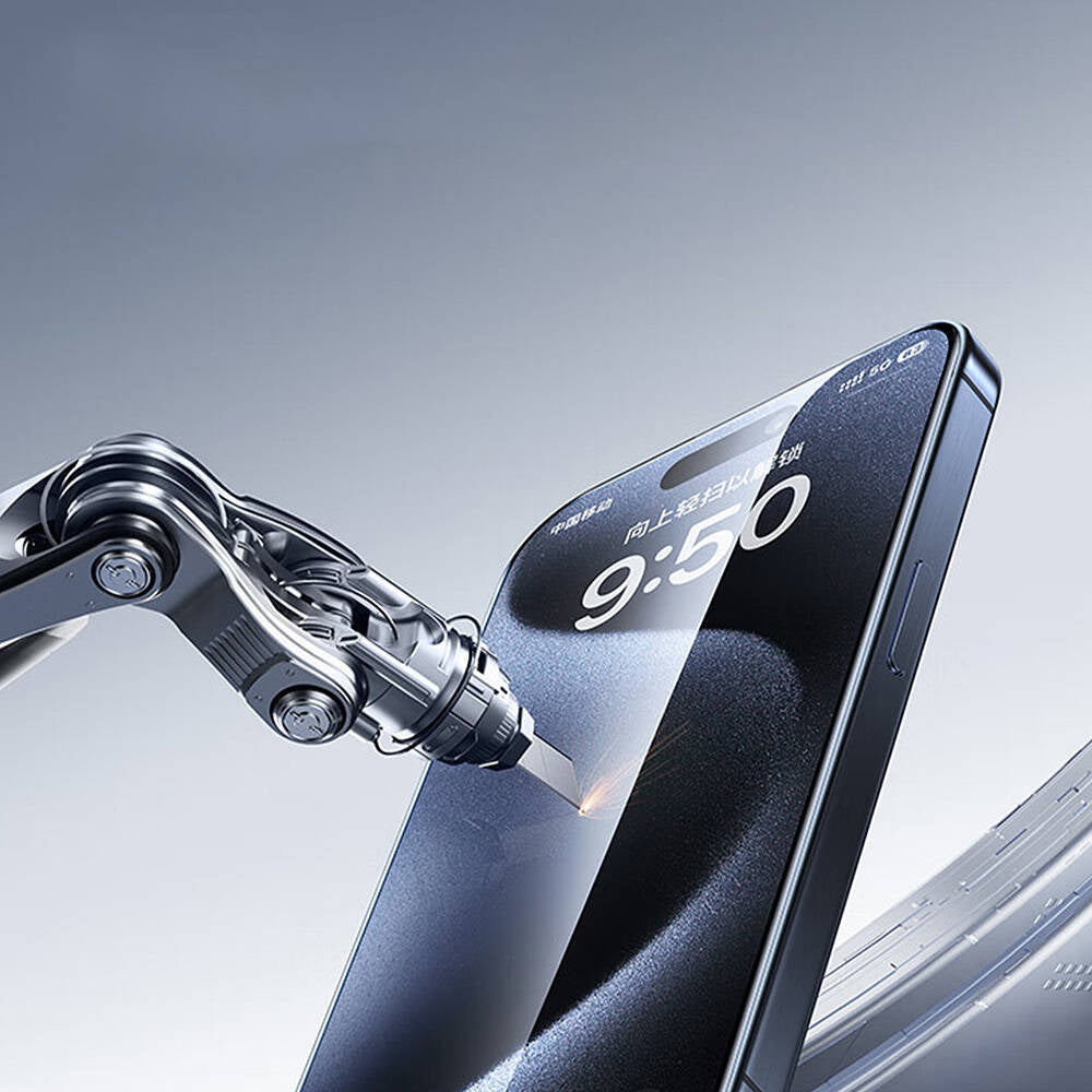 Apple iPhone 16 Plus Wiwu GT-017 Safir Kaplama Çizilmeye Dayanıklı Temperli Cam Ekran Koruyucu Siyah