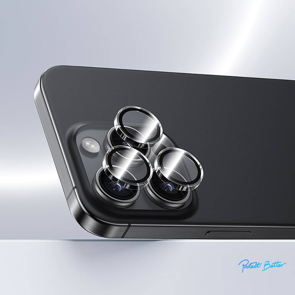 Apple iPhone 16 Pro Benks AR Glass Warrior Transparan Premium Cam Kamera Lens Koruyucu Şeffaf