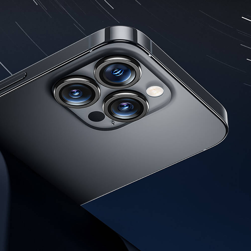 Apple iPhone 16 Pro Benks DR Safir Kamera Lens Koruyucu Titanyum-Gold