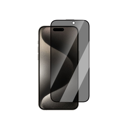 Apple iPhone 16 Pro CaseWorld Armor Serisi Eyesafe Teknolojili 0.15mm 3D Privacy Temperli Cam Ekran Koruyucu + Uygulama Aparatlı Siyah