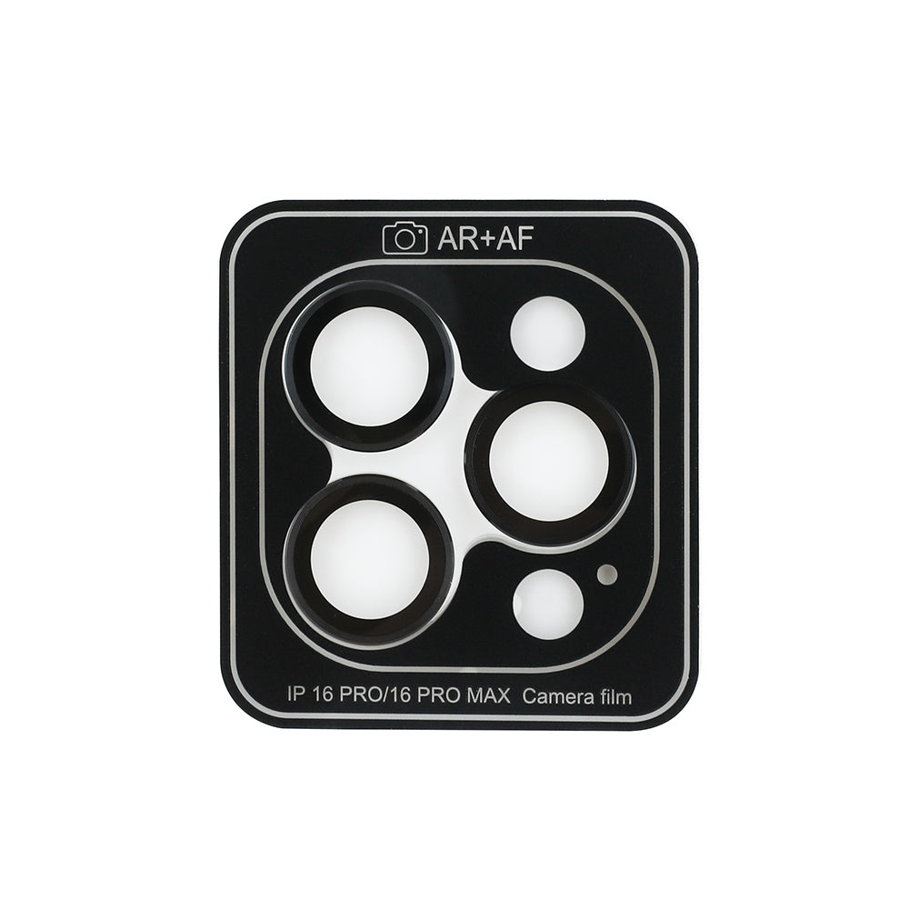 Apple iPhone 16 Pro Guess Orjinal Lisanslı Metal Kamera Lens Koruyucu Siyah