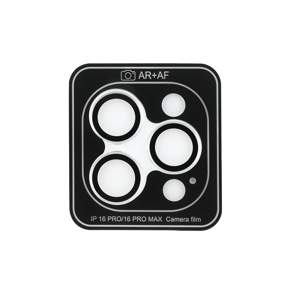 Apple iPhone 16 Pro Guess Orjinal Lisanslı Metal Kamera Lens Koruyucu Siyah